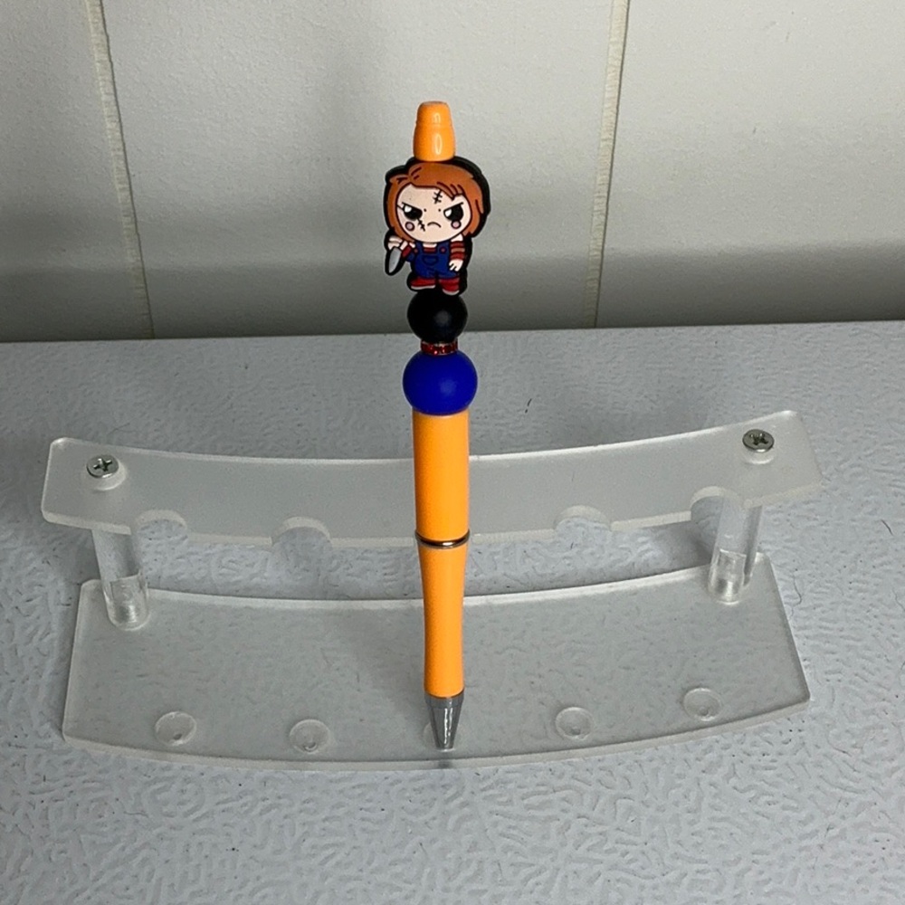Orange and Blue Character Pen